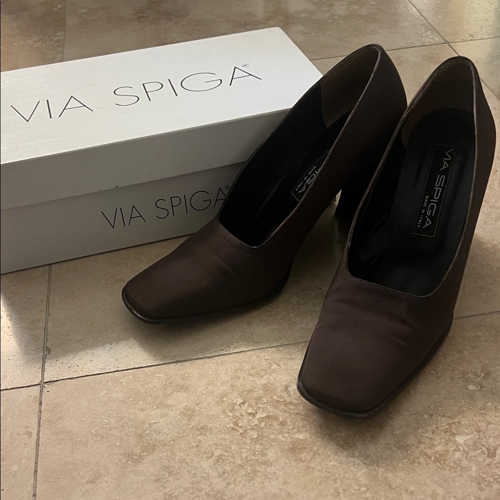 Via Spiga Dark Brown Women's Heels
